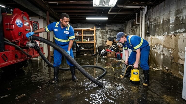 sewage cleanup